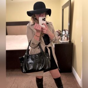 Kate Spade black soft leather handbag